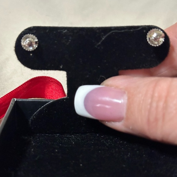 Diamond VS2-SI G-H Studs 14KWhite Gold Screw Backs GIA 1.73ct Solitaire Old Mine - Picture 11 of 12